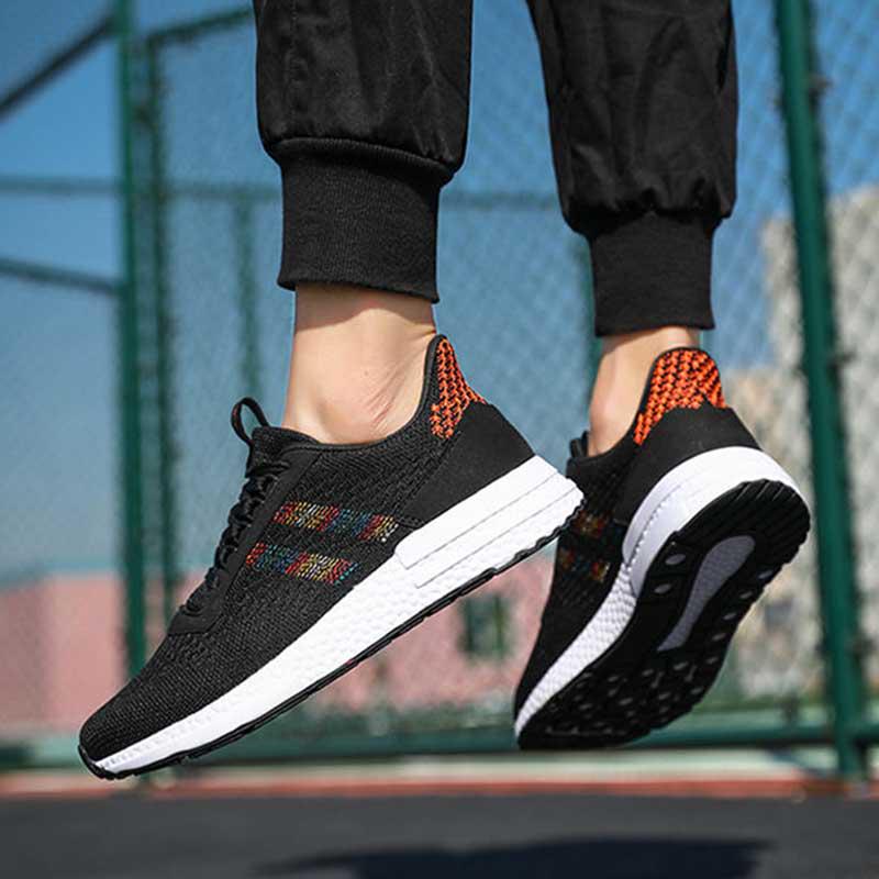 Plus Size 39-44 Summer Men Mesh Sneakers Basketball Shoes Lightweight Breathable Running Shoes Deodorant Tennis Shoes
