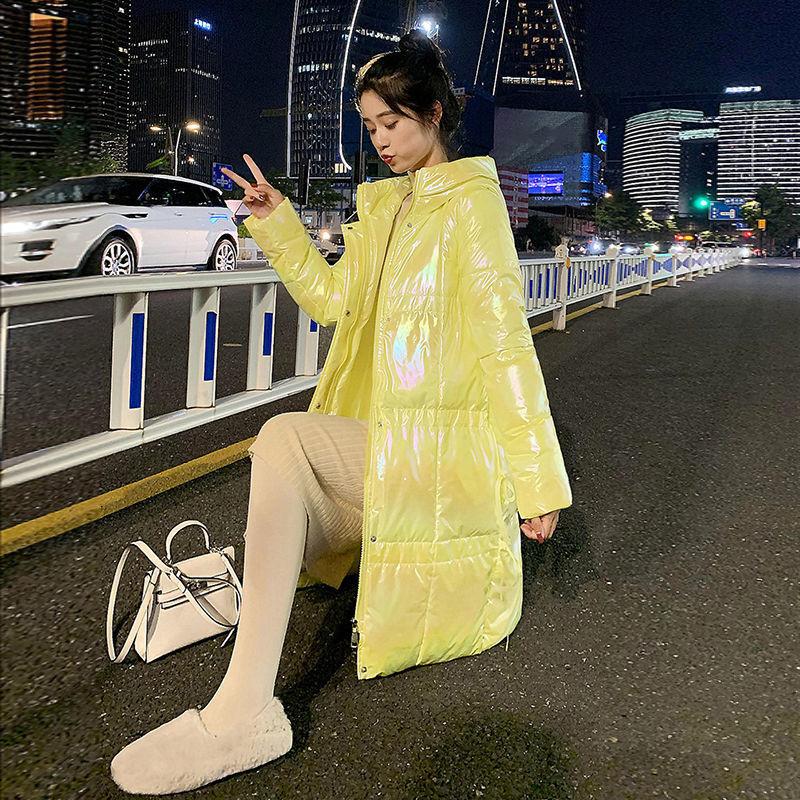 Basic Style Solid Color Slim-fit Hooded Down Jacket Women Mid-length Women's Down Jacket Waterproof and Windproof Winter Jacket Women's Large Size