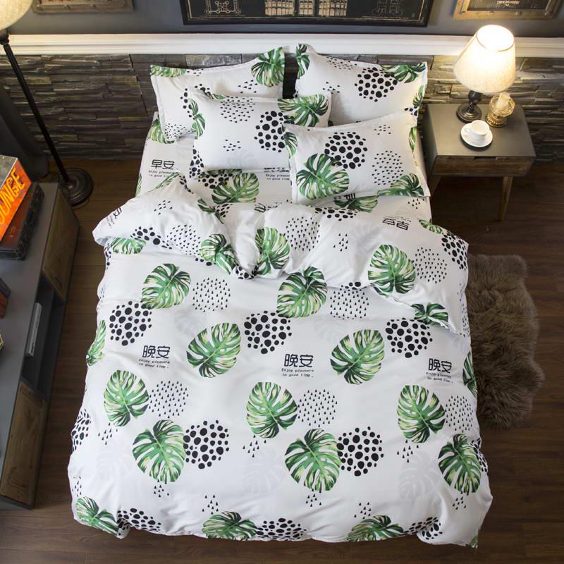 Black And White Stripes Bedding Sets Geometry Soft Bed Sheet Pillowcase &Duvet Cover Se