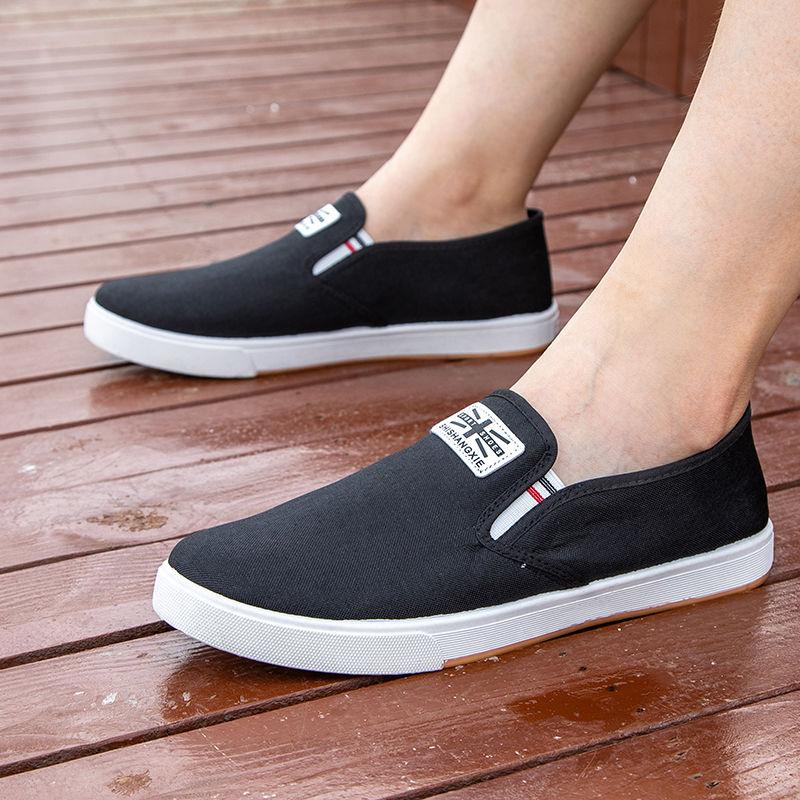 Spring and Autumn Men's Casual Shoes Old Beijing Denim Canvas Shoes Trendy Fashion Non-slip Beef Tendon Sole Shoes