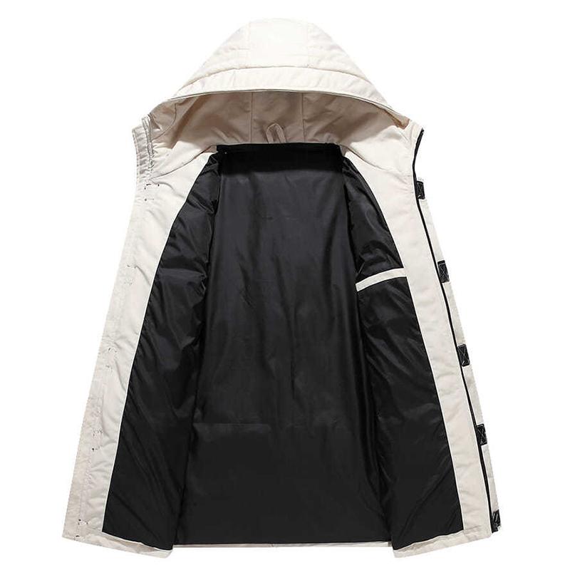 Thick Down Jacket Men's Mid-length Winter Korean Version of The Trend of Black Warm Casual Clothes for Men