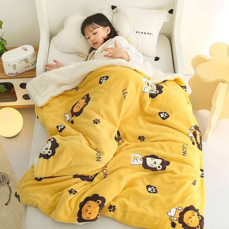 Winter Plush Warm Baby Quilt Newborn Baby Quilt Small Wool Blanket Children's Quilt Thickened In Autumn and Winter