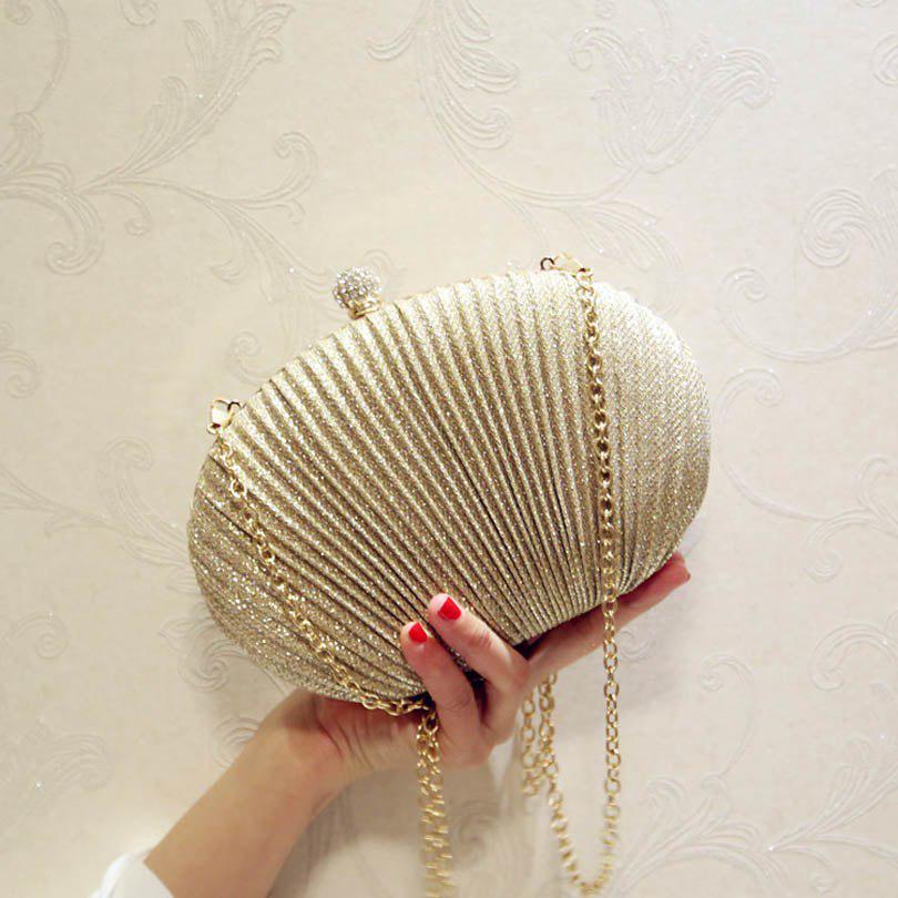 Fashion Women Ruched Clutches Evening Bag Ladies Party Wedding Bride Wallet Day Clutch Makeup Bags C