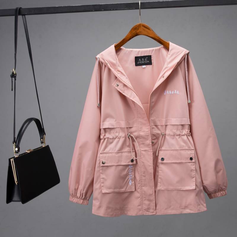 Vintage Stylish Pockets Oversized Plaid Jacket Coat Women Fashion Hooded Long Sleeve Loose Outerwear Chic Tops