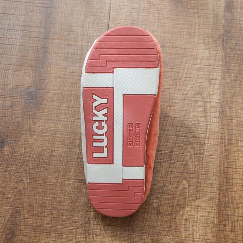 Winter Code Home Couple Cotton Slippers Indoor Warm Thick-soled Slippers Plush Cotton Slippers Anti-slip Plush Slippers