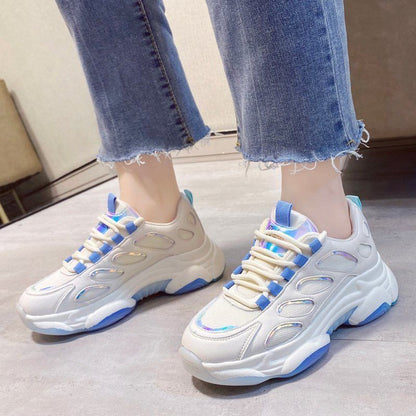 Fashion Student Breathable Shoes Spring and Summer Versatile Platform Sneakers Casual Outdoor Running Shoes