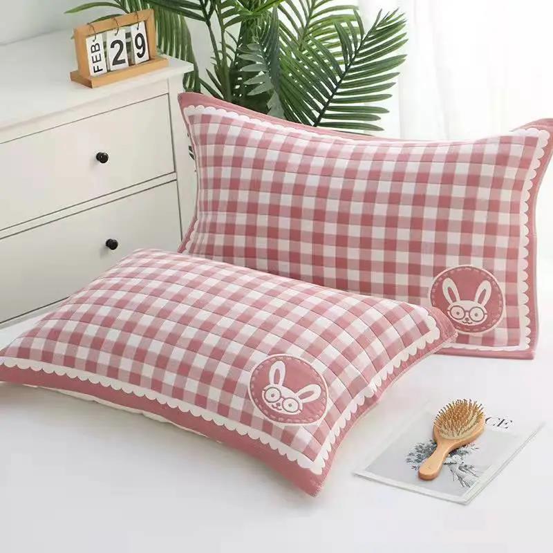 Pure Cotton Pillowcase Thickened Soft Skin-friendly Student Dormitory Pillowcase Double Bedroom Pillowcase
