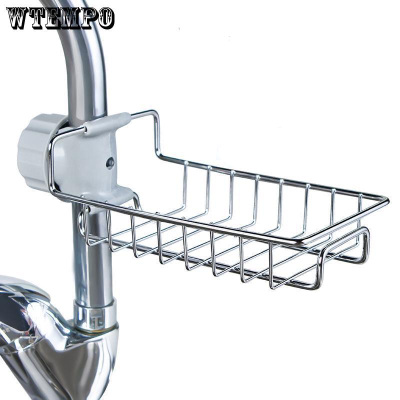 Kitchen Creative Drain Rack Faucet Shelf Pool Rag Storage Rack Stainless Steel Finishing Rack