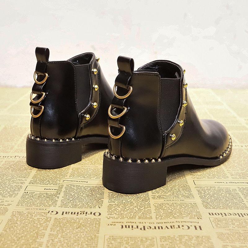 Women Boots Flock Ankle Boots Autumn Winter Women Boots Ladies Party Western Stretch Fabric Boots