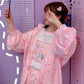 Harajuku Clothing Pastel Lilac Strawberry Milk Pastel Lilac Button Up Shirt Harajuku Shirt Tumblr Shirt Lolita Shirt Cute Tee Milk Tee Shirt