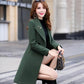 Long Phoenix Woolen Coat Women's Mid-length Korean Style Autumn and Winter Slim Woolen Coat