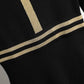 Black Round Neck Dress for Fall/winter 2021 Contrast Color Waist Knit A-line Dress Knitted Base Dress