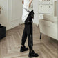 WTEMPO Women Zipper Decoration Joggers Pants Casyal Sport Long Sweatpants Loose Casual Baggy Trousers
