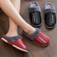 Slippers Women Leather Winter Windproof Warm Plush Memory Foam Home Slippers for Men House Shoes Plus Size