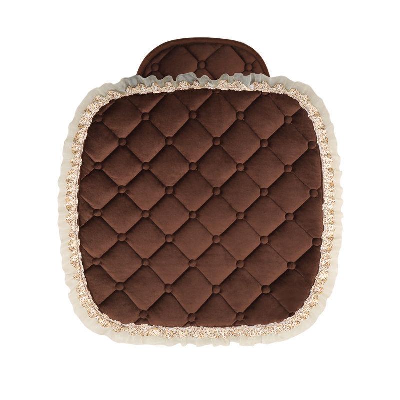 Car Cushion 1pc Plush Warm Cotton Pad Comfortable Lace Car Cushion Non-slip Breathable Car Cushion