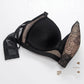Lace Pattern Diamond Pendant Large Size Thin Bra Without Steel Ring Gathered Sexy Bra Ladies Underwear Light and Breathable