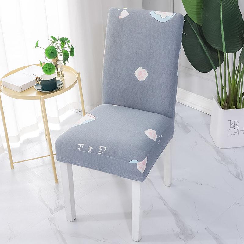 4PCS Elastic Printed Dining Chair Cover for Hotel Wedding Party Office Chair Covers Spandex Stretchable  Chair Cover