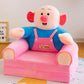 Children Two Layer Folding Chair Cartoon Animal Baby Armchair Sofa Soft Tatami Safe and Anti-drop Bedroom Living Room Game Room