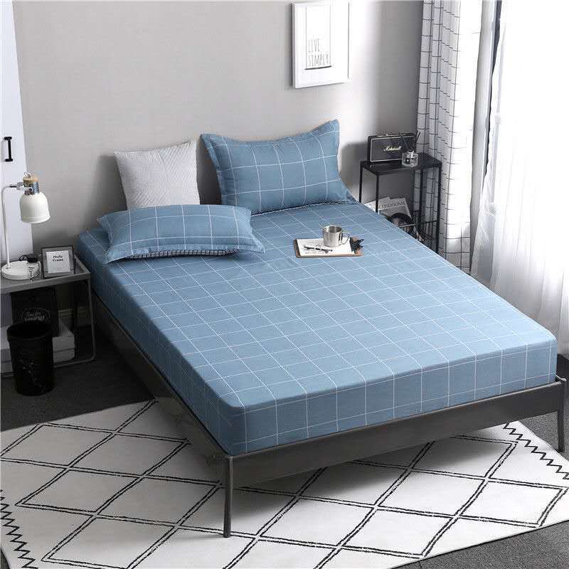 Modern Minimalist Brushed Mattress Protector Dustproof Non-slip Mattress Cover Single Piece Double Bedroom Bedding