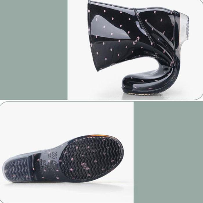 Rain Boots Women's Mid-tube Rain Boots Fashion Water Shoes Water Boots Waterproof Rubber Shoes Overshoes Kitchen