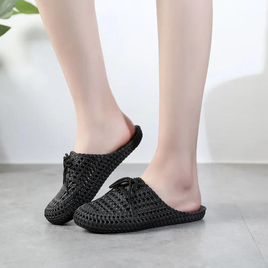 Women's Summer  Slippers Indoor Flat Bottom Breathable Non-slip Outer Wear Slippers
