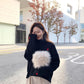 Pofulove Pullover Loose Small Fresh Winter Net Red Turtleneck Knit Bottoming Shirt Wild Western Top