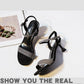 Korean Women's Sandals High Heel Stiletto Ladies Sandals Fashion All-match Buckle with Cat Heel Women's Shoes