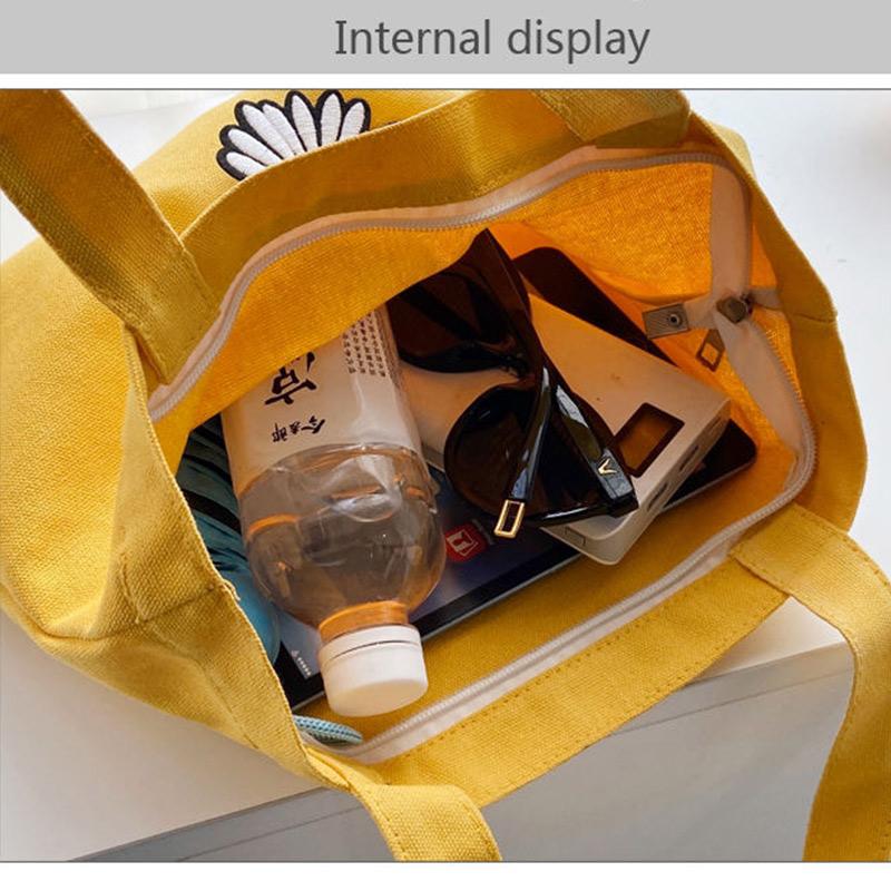 Portable Canvas Bag Women's Single Shoulder Diagonal Cloth Bag Literature and Art Students Korean Lunch Box Bag Small Cloth Bag