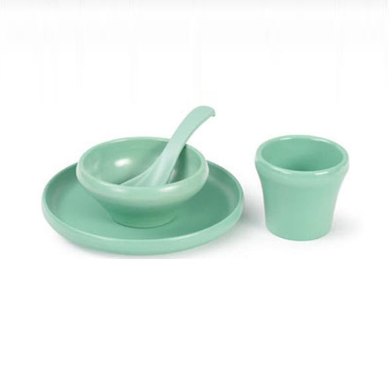 Chinese Style Restaurant Hotel Melamine Two-color Set of Four-piece Creative Anti-fall Imitation Porcelain Tableware