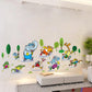 [sticker ]Animal Marathon Wall Stickers For Kids Rooms Nursery Living Room Bedroom Home Decor Child