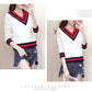 Autumn and Winter Loose Top Knitted Padded Base Shirt V-neck Striped Women's Sweater