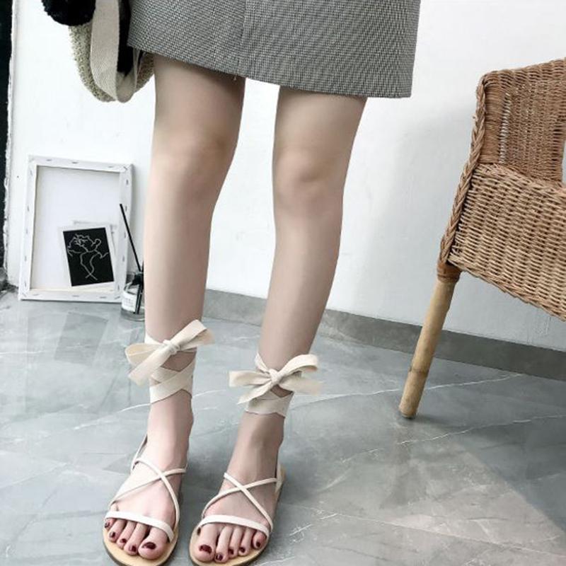 Sandals Women's Summer Beach Shoes Flat Straps Roman Shoes Casual Outdoor All-match Ladies Sandals