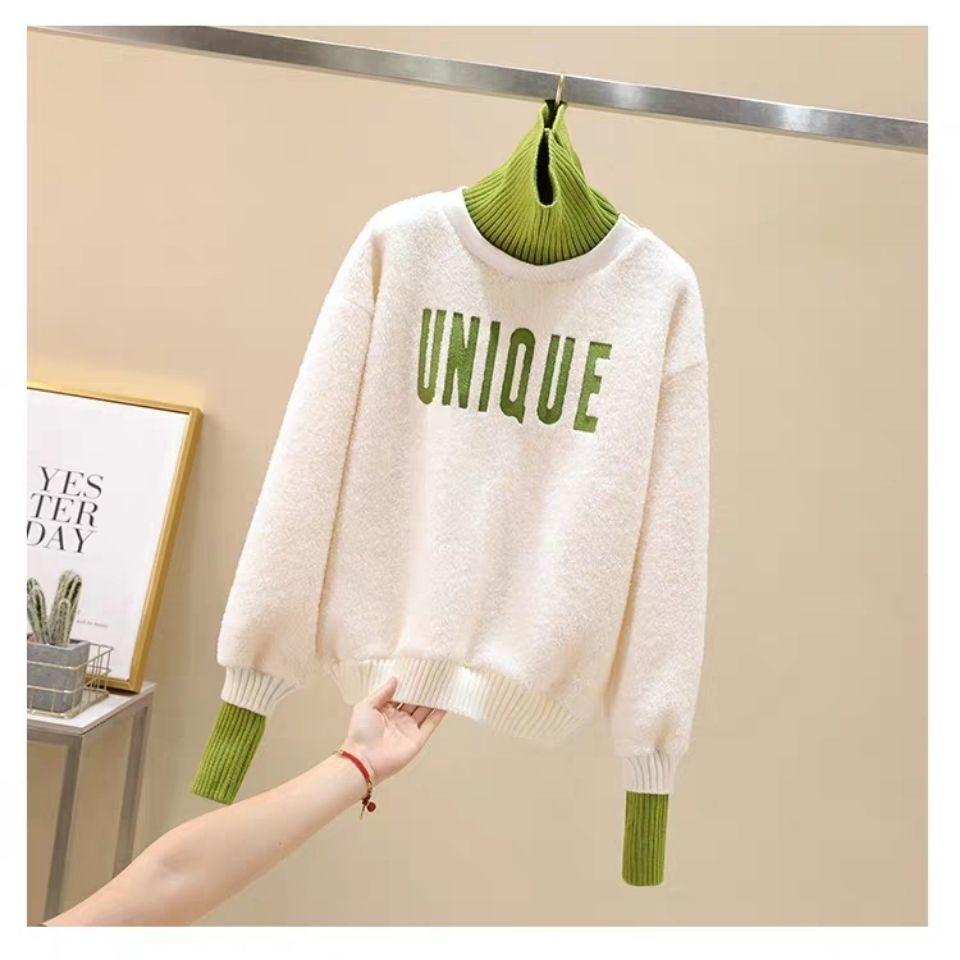 Autumn and Winter Loose High-necked Sweater Women's Pullover Thick Warm Jacket