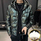 Glossy Down Jacket Men's Short Winter Jackets Korean Version of The Trend of Thick Warm Hooded Men's Jacket
