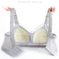 Female Hollow Lace Ruffled Light, Comfortable and Breathable Large Size Top Support Gathering Thin Section No Steel Ring No Trace Sexy Adjustable Bra