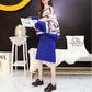 Two-piece Suit Sweet Temperament Loose Large Size Knitted Sweater + Skirt Warm Sweater Suit Women's Warm Spring and Autumn Clothing