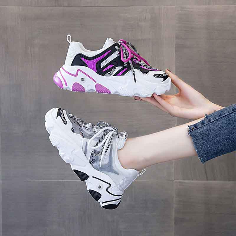 Plus Size 35-40 Summer Ulzzang Women Mesh Letter Sneakers Student Non-slip Basketball Shoes Breathable Running Shoes