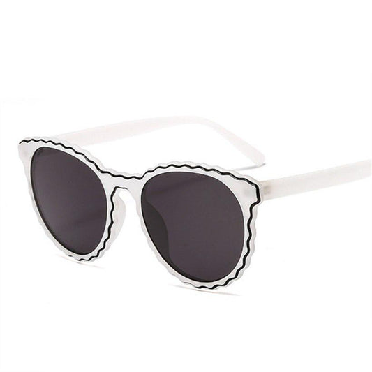 Fashion Sunglasses Women Brand Design Flower Farme Round Sun Glasses Vintage Ladies Mirror Eyeglasse