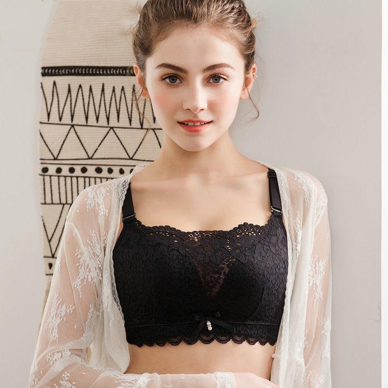 Gather Breathable Sexy Lace Solid Girls Push Up Underwear Adjustable Comfortable Buckle Women Bra
