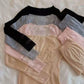 Autumn Korean Lace Goddess Thermal Underwear Slim Body Fall/Winter Women's Pyjama Set