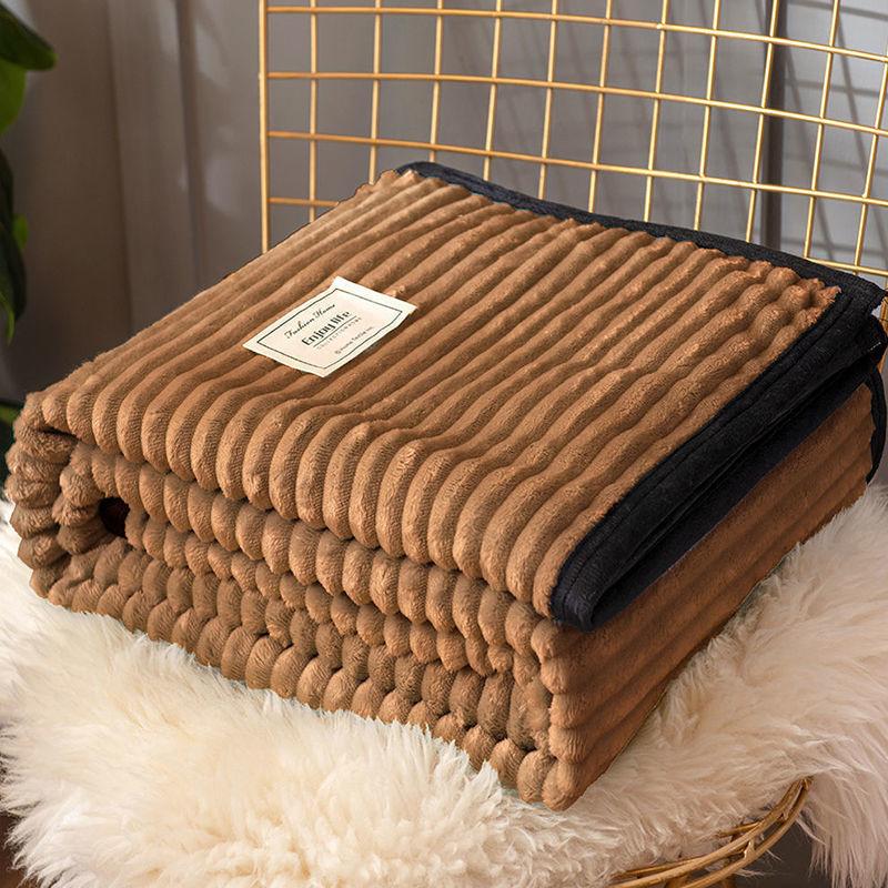 Winter Coral Fleece Blanket Plus Velvet Thick Double-sided Fleece Sheets Flannel Dormitory Single Bed Blanket