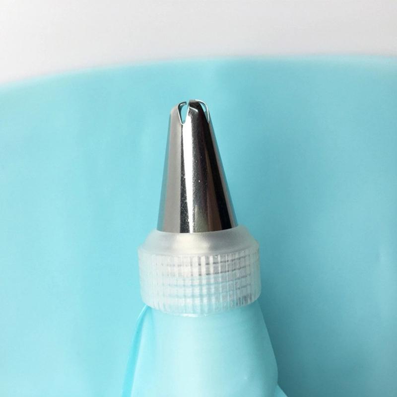 8Pcs/Set Silicone Pastry Bag Cream Nozzles Kitchen Bakery Cake Icing Piping Cream Cake Decorating Tools Reusable Bags Nozzle Set