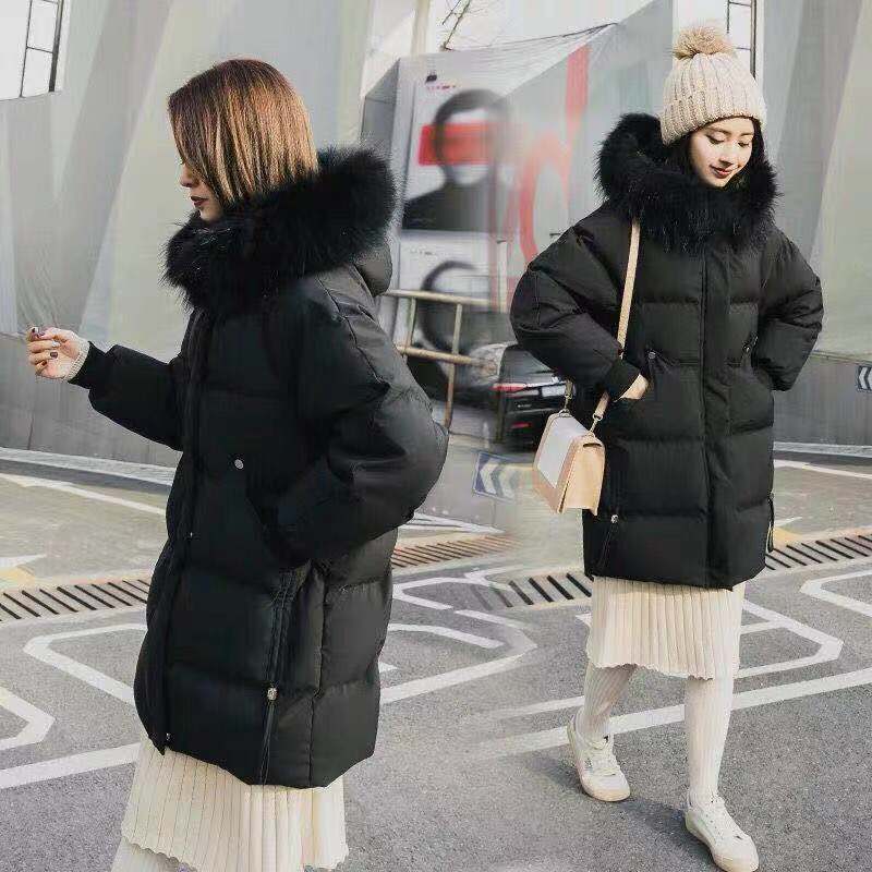 Cotton-padded Jacket Women's Mid-length Down Padded Jacket Korean Style Loose Bread Jacket Thickened Student Jacket Winter Padded Jacket