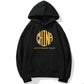 Burgundy Sweater Men's Hooded Sweatshirts Autumn Chinese Style Plus Velvet Loose Coming Year's Eve Couple Jacket Outerwear