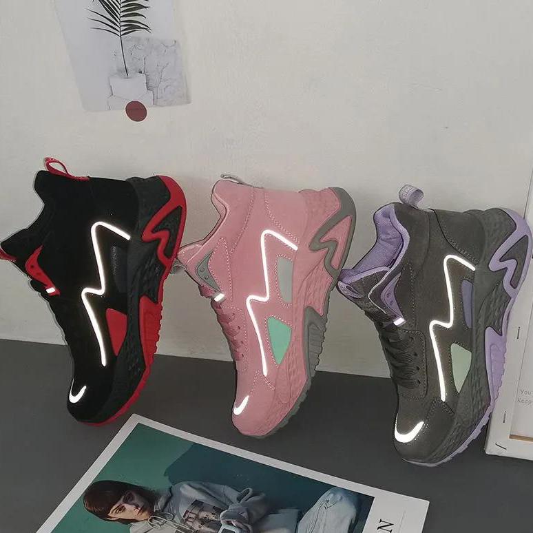 Women's Winter Leather High-top Shoes Female Autumn Casual Flat Cotton Shoes Plush Sports Running Shoes