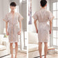 Silk Pajamas Men's Summer Short-sleeved Thin Ice Silk Men's Pajamas Bathrobes Men's Long Spring and Autumn Imitation Silk Home Clothes
