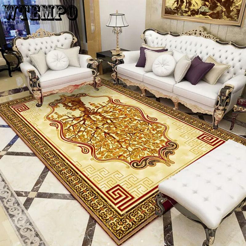 Modern Soft Persian Carpet for Living Room Non-slip European Style Carpet for Bedroom Rugs Parlor