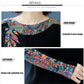 Ethnic Style  Printed Woollen Sweater  Short Cashmere Sweater Women O-Neck Loose Plus Size Knit Pullover Sweater Jumper