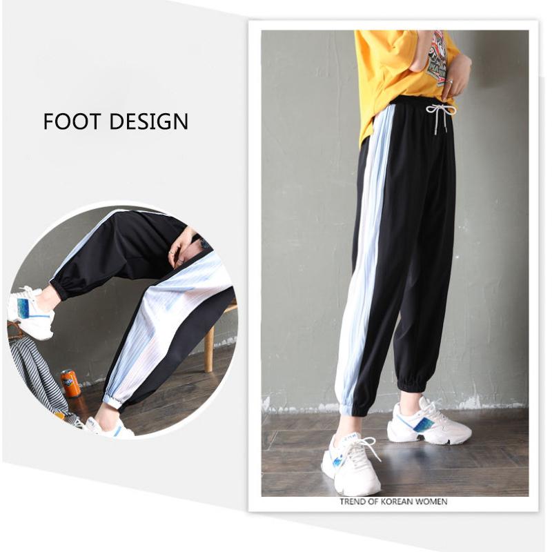 Large Size Summer Harem Pants Casual Wide-leg Sports Pants Women's Summer Thin Loose Korean Beam Pants