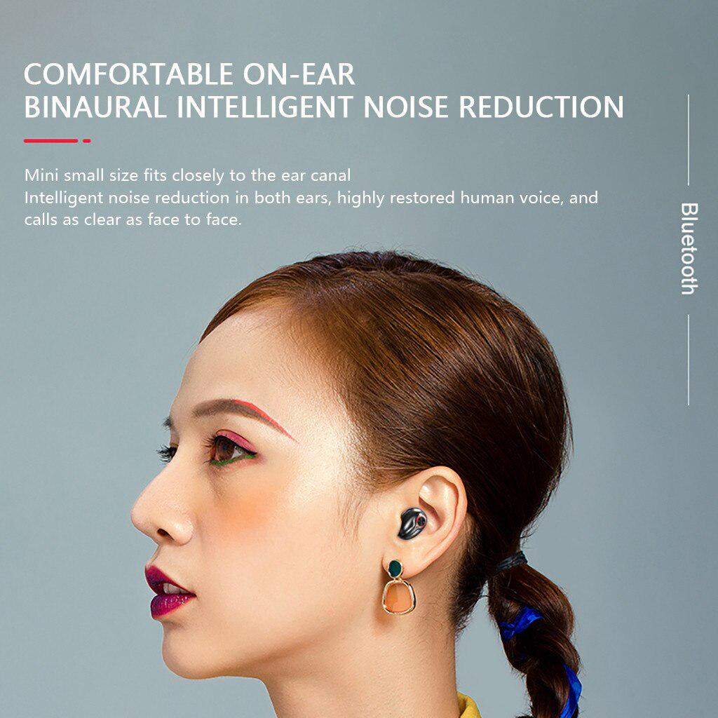 Bluetooth 5.0 TWS Wireless Earphones Mini Earbuds Stereo Headphones Waterproof with Mic Charging Box